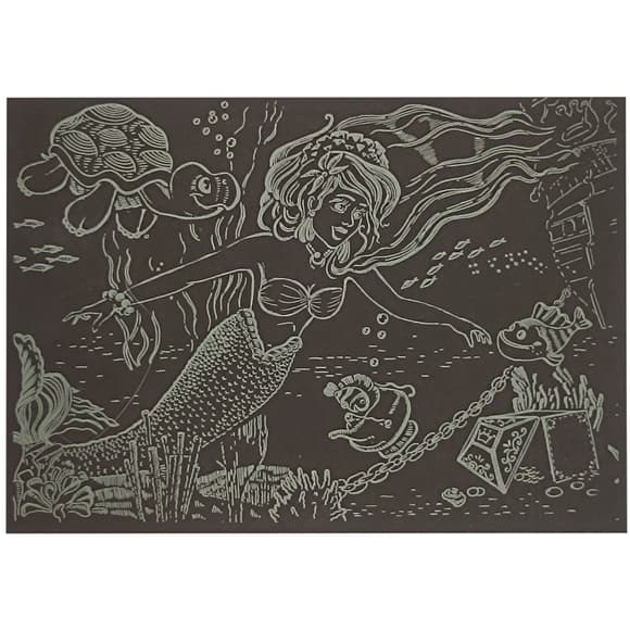 Гравюра А5 "Русалонька" ГрА5з-1 економ варіант у пакеті 21 х 14,8 см