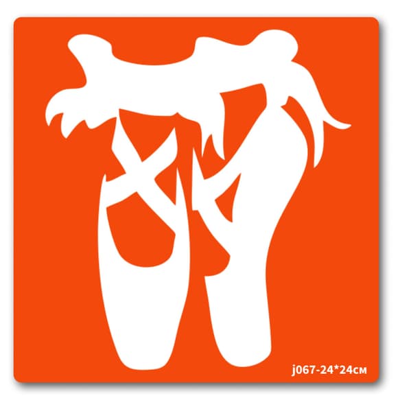 Трафарет для біо-тату Балет-1 j067-24*24см, розмір 24 х 24см                                                                  