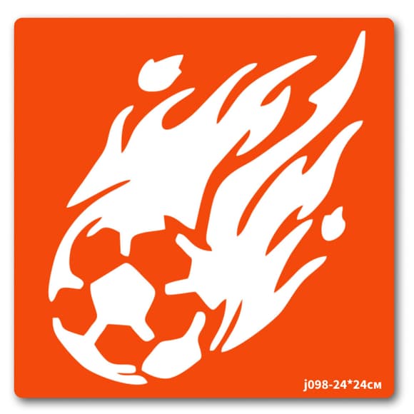 Трафарет для біо-тату Футбол-2 j098-24*24см, розмір 24 х 24см                                                                        