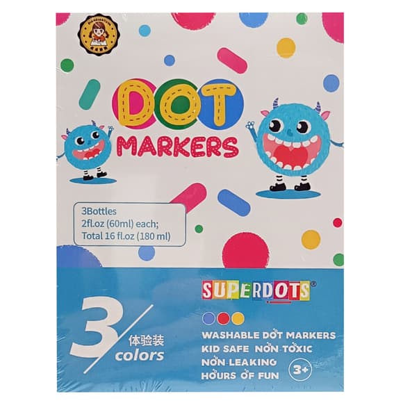 Д етские точечные маркеры 35506, 3 цвета по 60 мл
