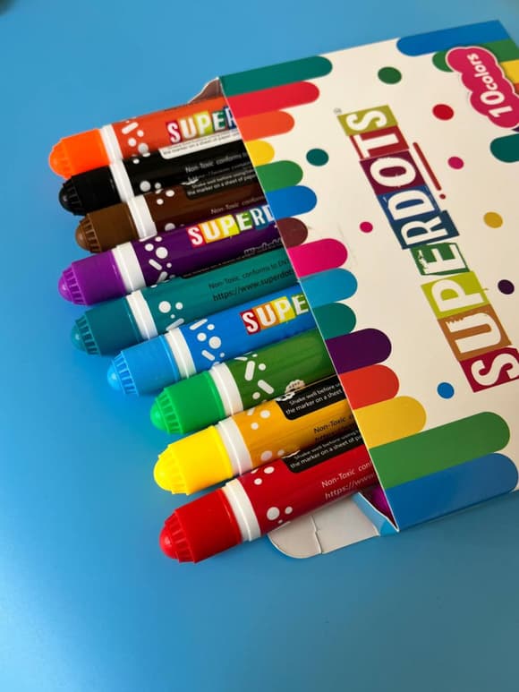 Детские точечные маркеры 35509, 10 цветов по 60 мл