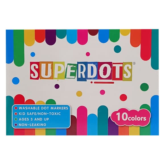 Детские точечные маркеры 35509, 10 цветов по 60 мл
