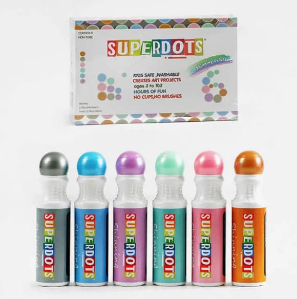 Дитячі крапкові маркери 35510, 6 кольорів по 60 мл