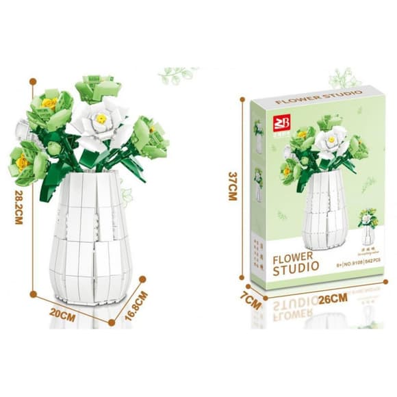 Дитячий конструктор "Квіти Lacroplatycodon" Flower Studio 9108A ​​568 деталей