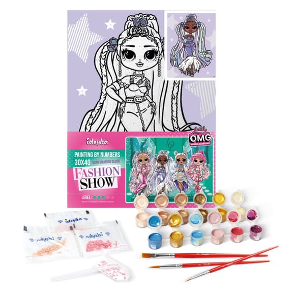 Картина за номерами "L.O.L. Surprise! O.M.G. Fashion show Lady Braids" KHO6272, 30х40 см