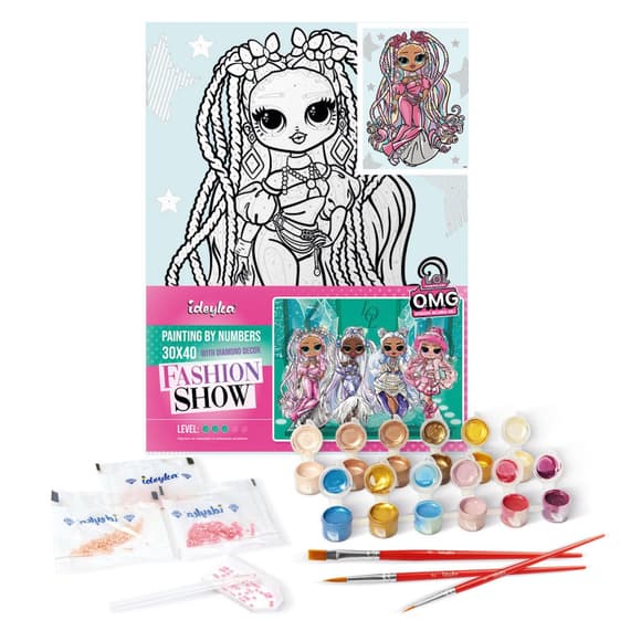 Картина по номерам "L.O.L. Surprise! O.M.G. Fashion show Twist Queen" KHO6274, 30х40 см