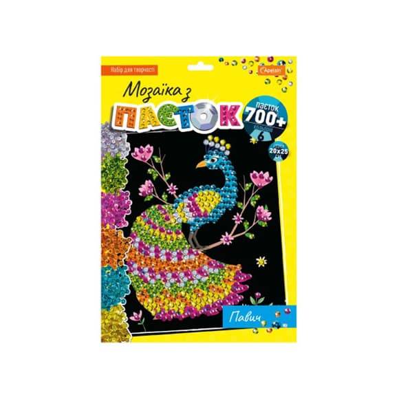 Набір для творчості мозаїка з паєток "Павич" НТ-28-14