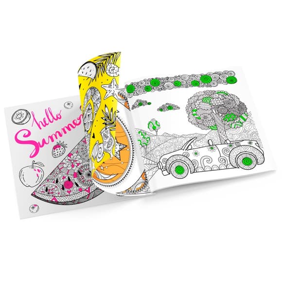 Розмальовка антистрес "Color & relax neon" РМ-67-1, 24 сторінки