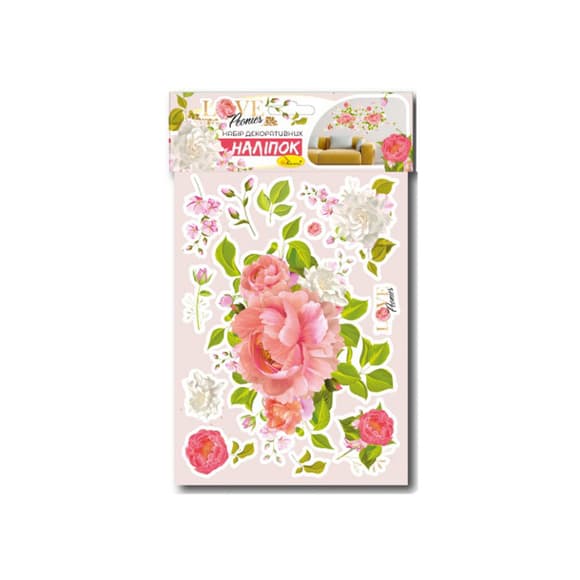 Набор декоративных наклеек А3 "Peonies" НДН-01-2