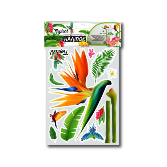 Набір декоративних наліпок А3 "Tropical" НДН-01-4