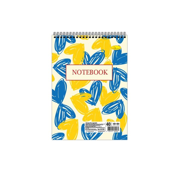 Блокнот "The heart of Ukraine" А6 АП-1907-2, 40 листов, пружина сверху