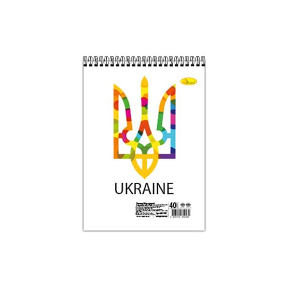 Блокнот "Emblem of Ukraine" А6 АП-1907-6, 40 аркушів, пружина зверху