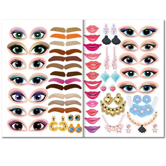 Дитяча книжка з наліпками студія краси "Make up accesories" РМ-76-01