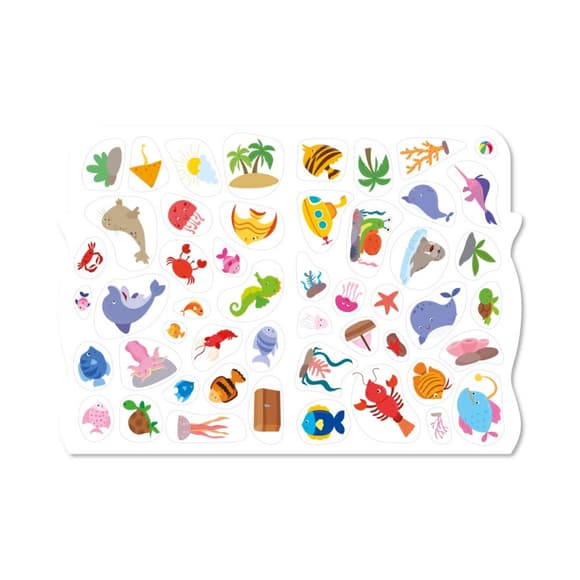 Дитяча розвиваюча розмальовка "Підводний світ" РМ-74-03, 50 стікерів