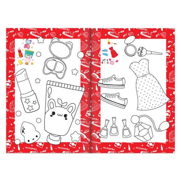 Книжка раскраска "Девичьи штучки" РМ-48-46 с цветными подсказками