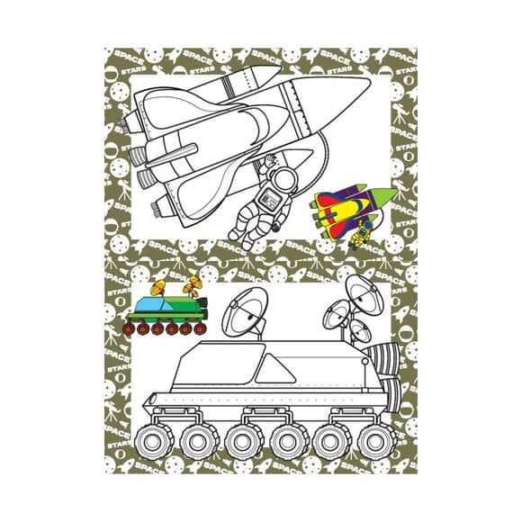 Книжка раскраска "Космос" РМ-48-48 с цветными подсказками