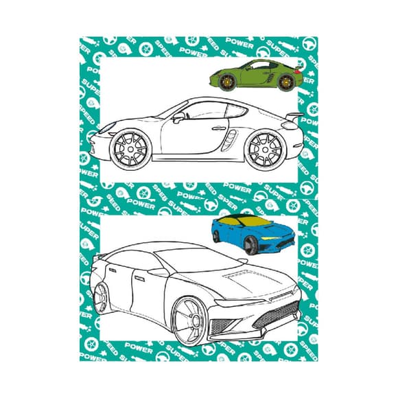 Книжка раскраска "Супер авто" РМ-48-51 с цветными подсказками