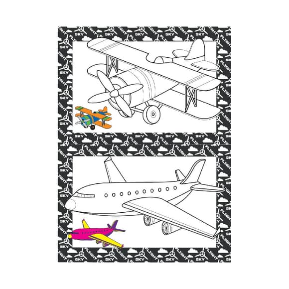 Книжка раскраска "Вертолеты и самолетики" РМ-48-52 с цветными подсказками