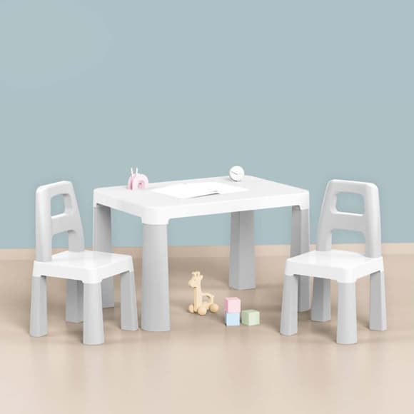 Дитячий стіл з двома стільцями ТехноК 0150TXK світло-сірий