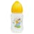 Бутылочка для кормления с широким горлышком и силиконовой соской 1002 жовтий 250 мл