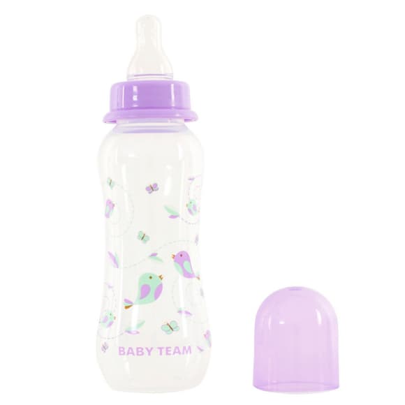 Бутылочка для кормления с силиконовой соской 1121_фіолетовий 250 мл