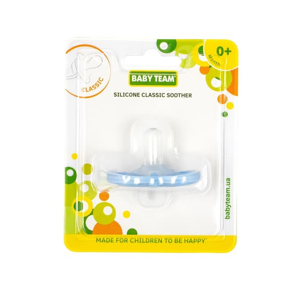 Силиконовая пустышка классическая 3055_блакитна