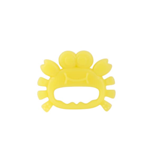 Прорезыватель силиконовый "Морские обитатели" 4008_жовтий_крабик