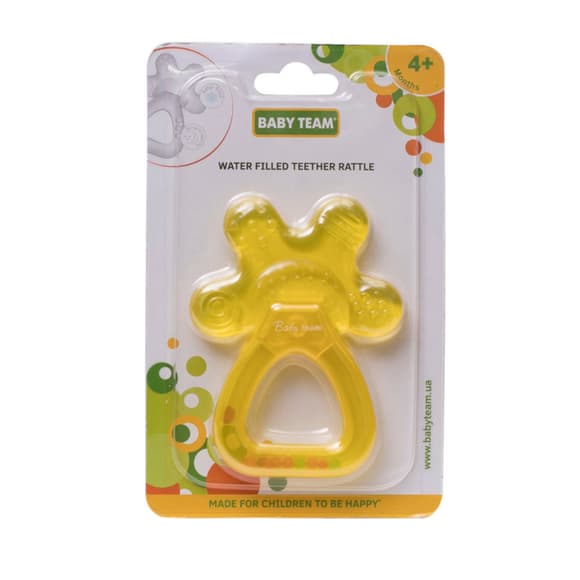 Прорезыватель-погремушка с водой 4036_жовтий
