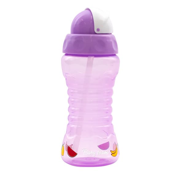 Поїльник для подорожей з трубочкою 5005_фіолетовий 300 мл