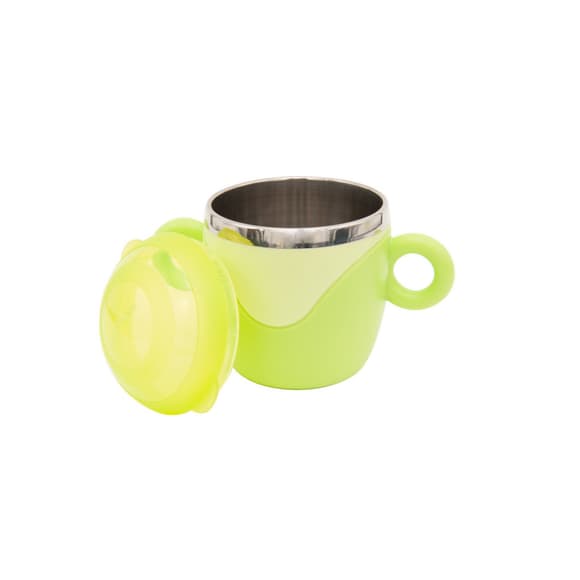 Чашка з кришкою та ручками 6091 з нержавіючої сталі