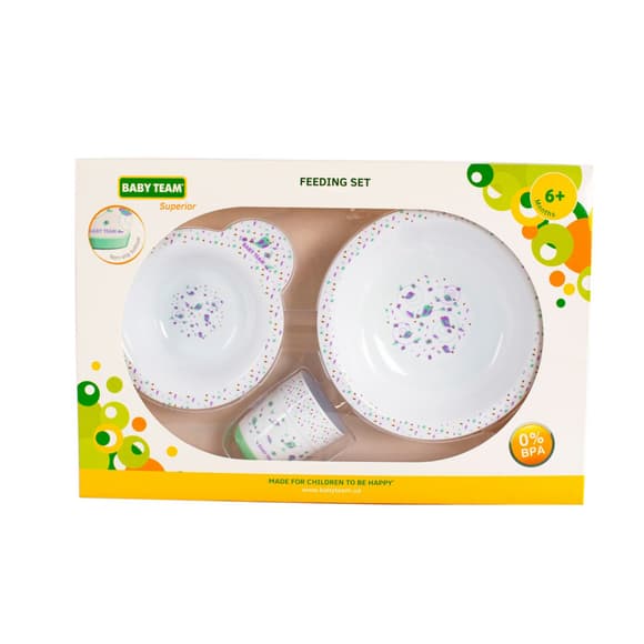 Детский набор для кормления 6093 (тарелка, миска, чашка)