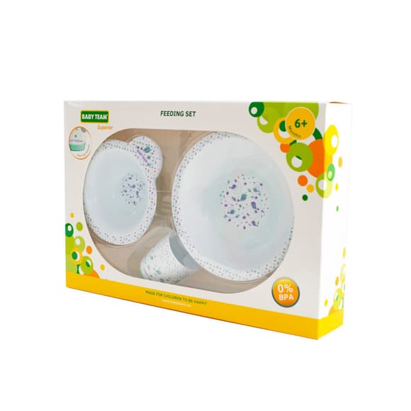 Детский набор для кормления 6093 (тарелка, миска, чашка)