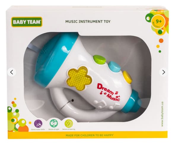 Детская музыкальная игрушка "Труба" 8625_труба, световые и звуковые эффекты