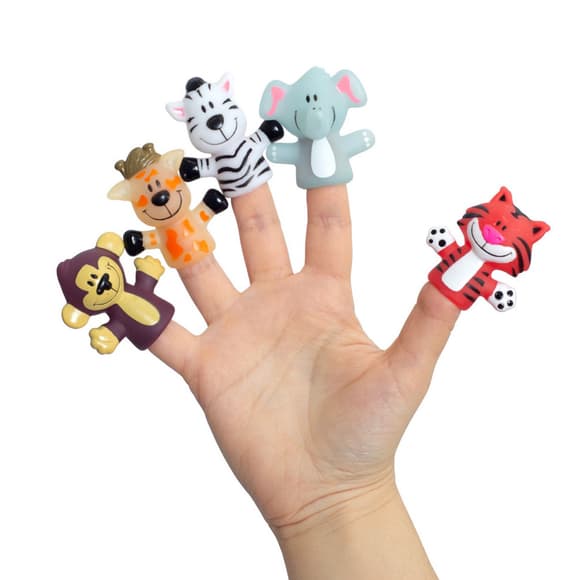 Детский набор игрушек на пальцы "Веселая малышня" 8700_Сафари_с_обезьянкой