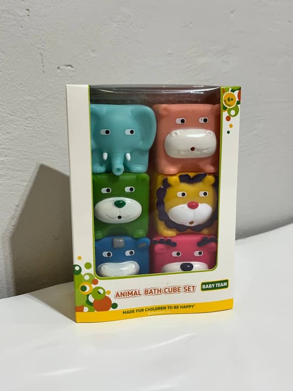 Детский набор для купания "Кубики-зверята" 9050_набір_зі_слоником