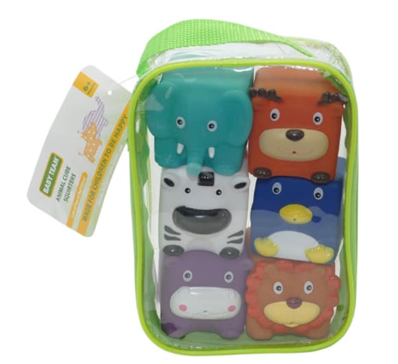 Детский набор для купания "Кубики-зверята" 9050_набір_зі_слоником