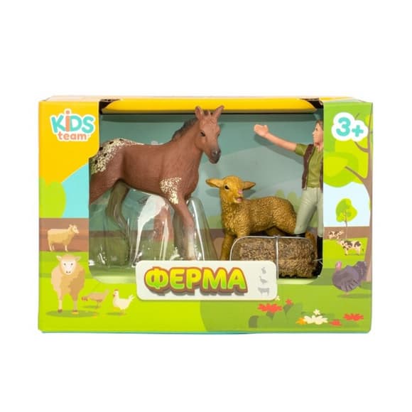 Детский игрушечный набор "Ферма" Q9899-T1_2 лошадка, овца, фермерша
