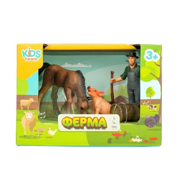 Дитячий іграшковий набір "Ферма" Q9899-T1_3 конячка, свинка, фермер