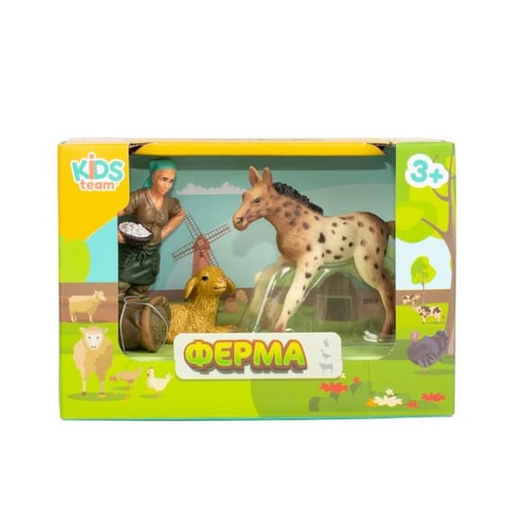 Дитячий іграшковий набір "Ферма" Q9899-T1_4 конячка, вівця, фермерка