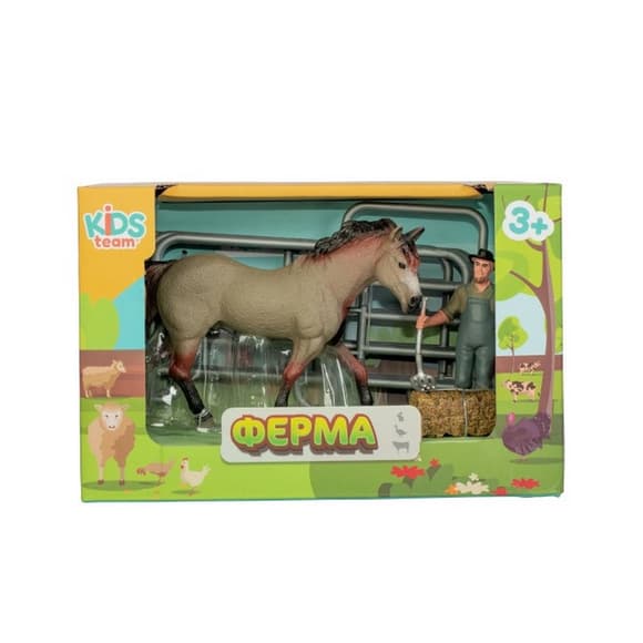Детский игрушечный набор "Ферма" Q9899-X3_4 лошадь с забором