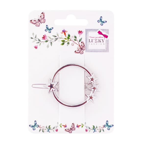 Зажим детский для волос "Звездочка" T18576 серебристый