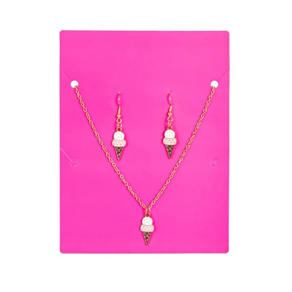Біжутерія дитяча 2 в 1 Ice-Cream Fashion T24607 сережки + підвіска