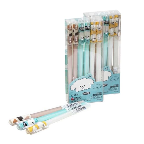 Ручка "пишет-стирает" 34232 синяя, упаковка 12 шт