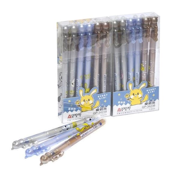 Ручка "пише-стирає" 34238 синя, упаковка 12 шт 