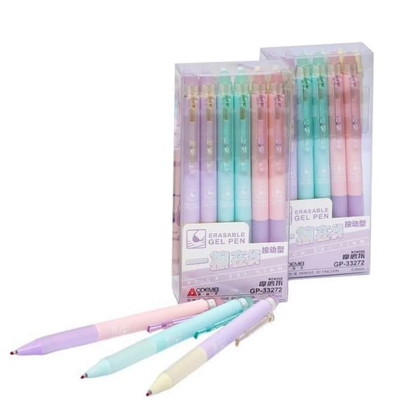 Ручка автоматична "пише-стирає" 33272 синя, упаковка 12 шт