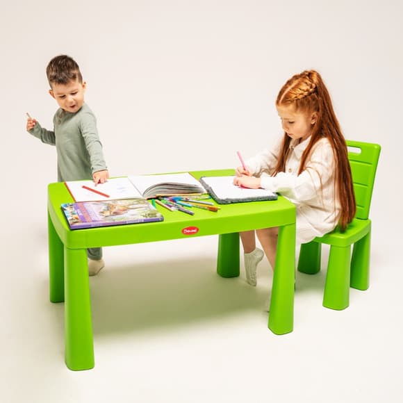 Детский набор "Играем и учимся" 04660/2 в наборе стол, стул, конструктор 