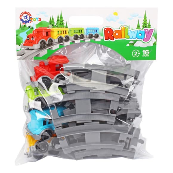 Детский игрушечный набор железная дорога 0914TXK 16 деталей