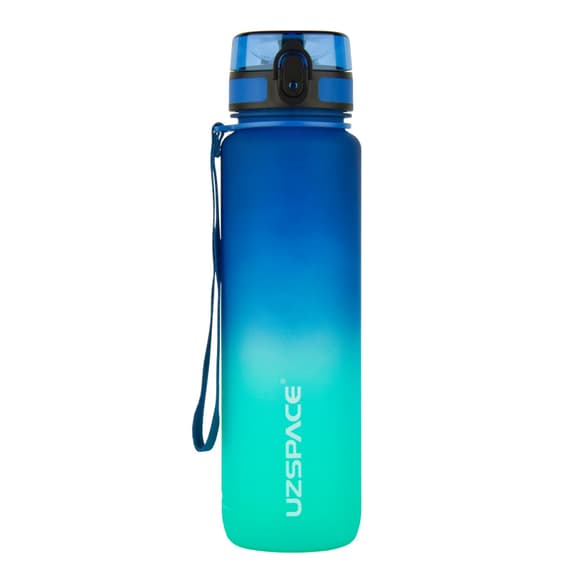 Пляшка для води UZSPACE 3038(Blue-Green) 1000 мл, синьо-зелена