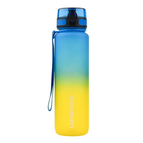 Пляшка для води UZSPACE 3038(Yellow-Blue) 1000 мл, жовто блакитна