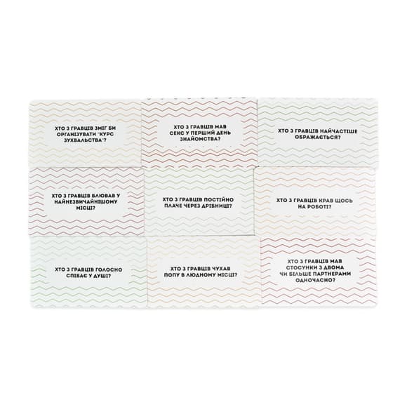 Карткова гра Глибокі питання 30578 фішки голосування 49 штук